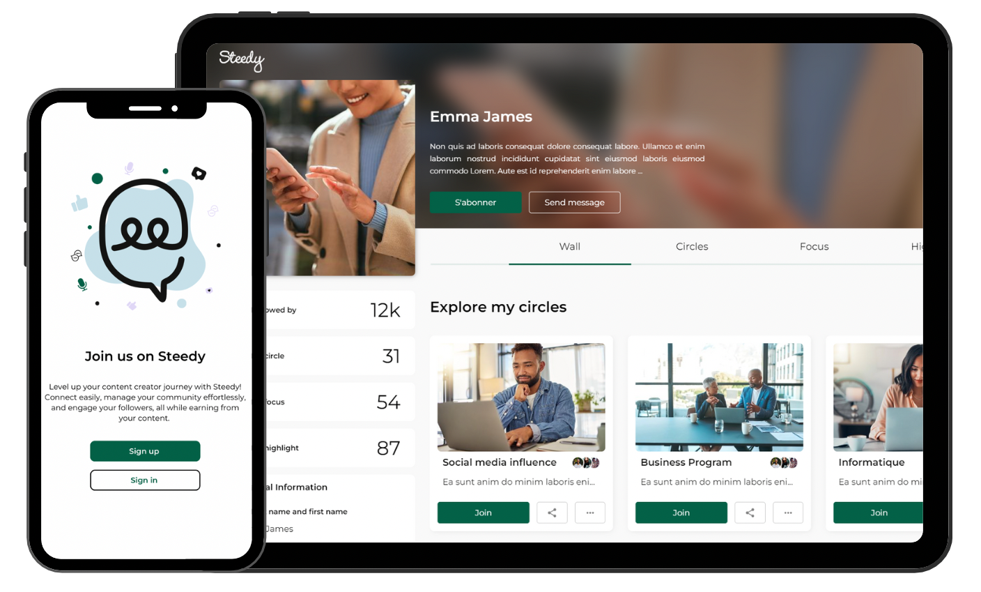 Steedy a community building app for podcaster